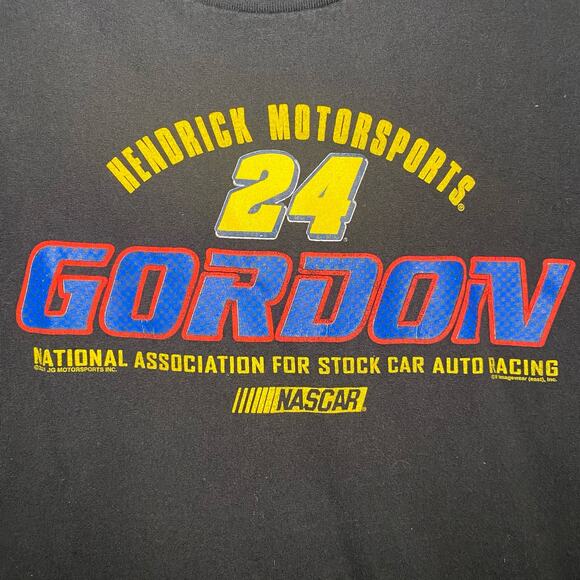 Chase Authentics Men's size Large Jeff Gordon 24 Black Long Sleeve T-Shirt - Picture 4 of 8